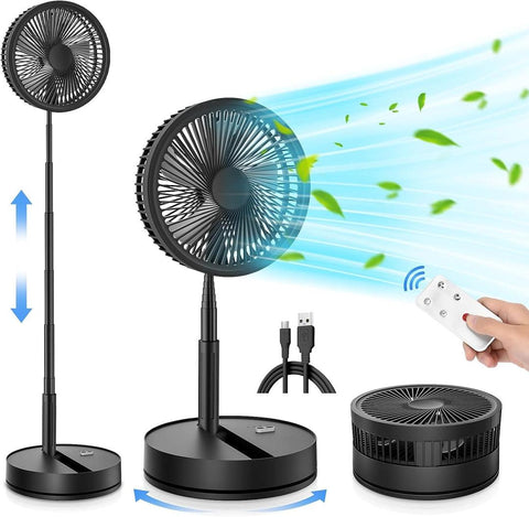 Portable Rechargeable Fan Green ABS 10W