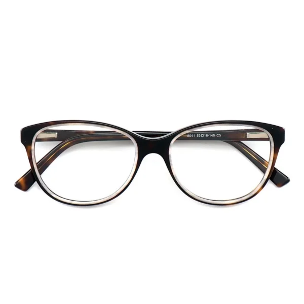 Oval Eyeglass Frames Cat Eye Fashion Frame - Tortoise - Image 3