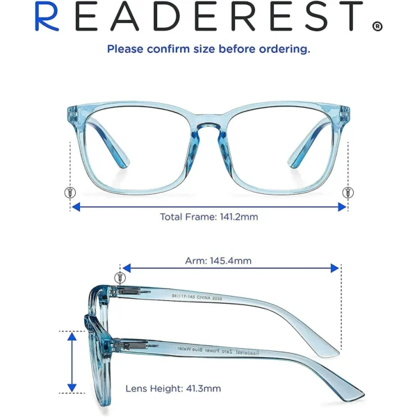 Blue Light Blocking Reading Glasses Light Blue 350 - Image 3