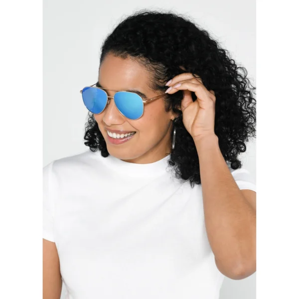Men's Aviator Fashion Sunglasses Gold - Image 3