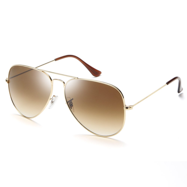 Aviator Sunglasses Lens Gold Frame Gradient Brown Lens