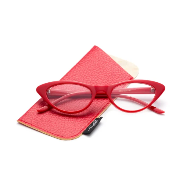 Women Vintage Cateyes 80s Designer Inspired - Red