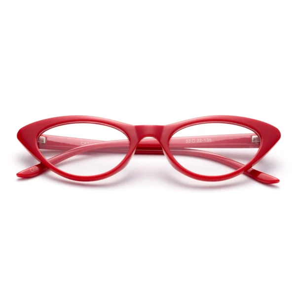 Women Vintage Cateyes 80s Designer Inspired - Red - Image 3